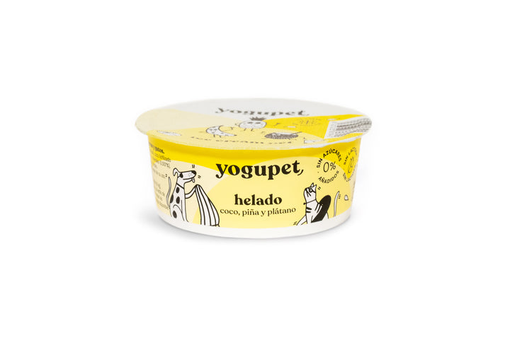 Yogupet Helado Coco, Piña y Plátano