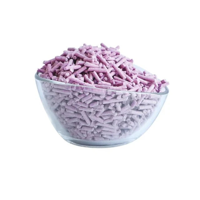 Granulado de arena ecológica Kit Cat Soya Clump aroma lavanda, pellets vegetales biodegradables y sin polvo