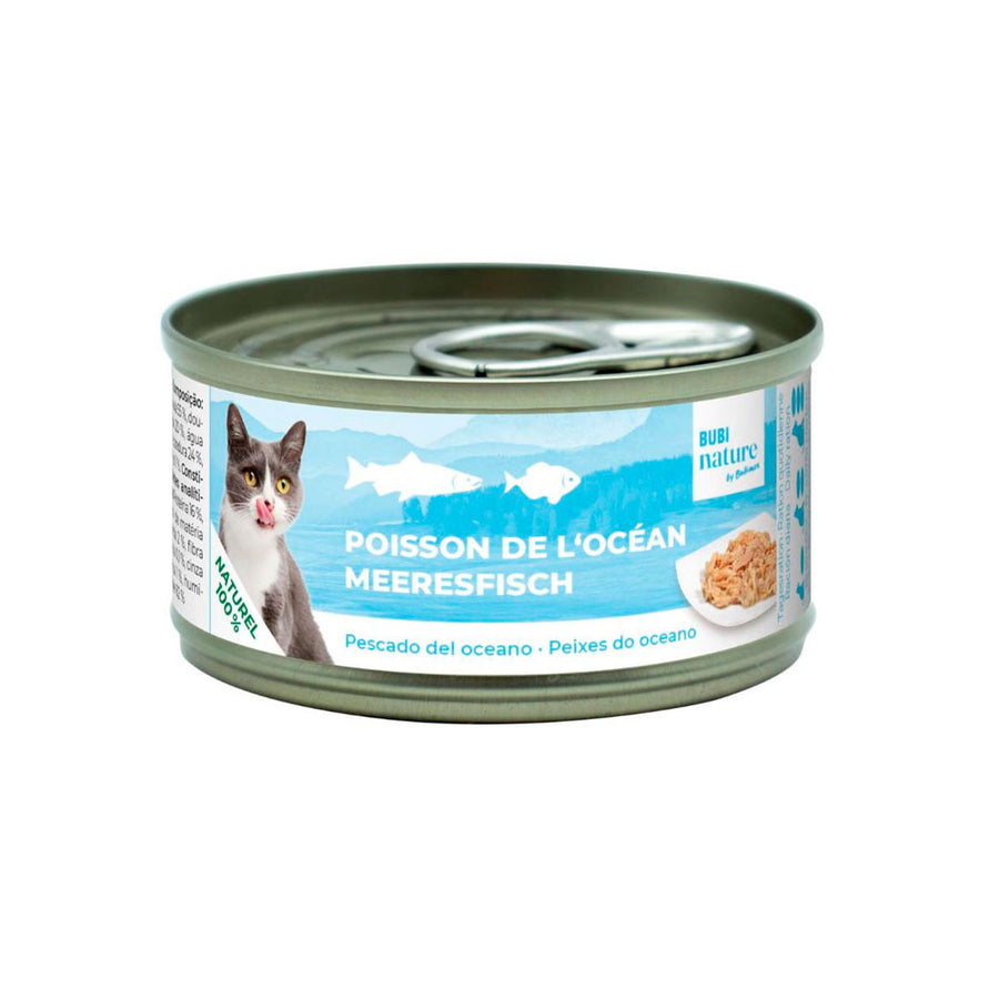 Lata de Bubi Nature con caballa y dorada para gatos