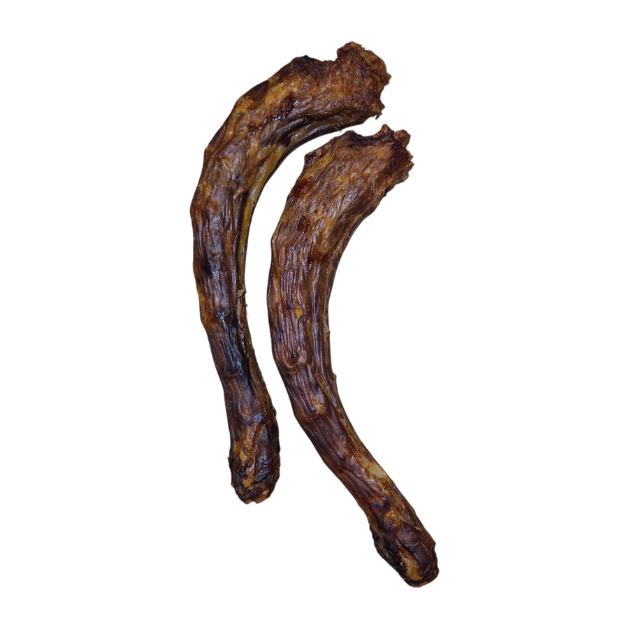 Cuello de pavo deshidratado natural para perros, snack masticable rico en colágeno y glucosamina