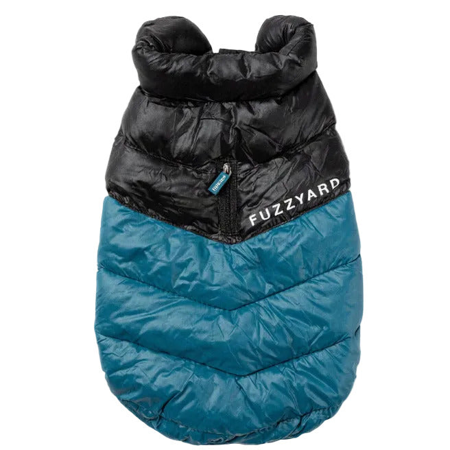 Imagen de chaqueta plumas color azul marca fuzzyard