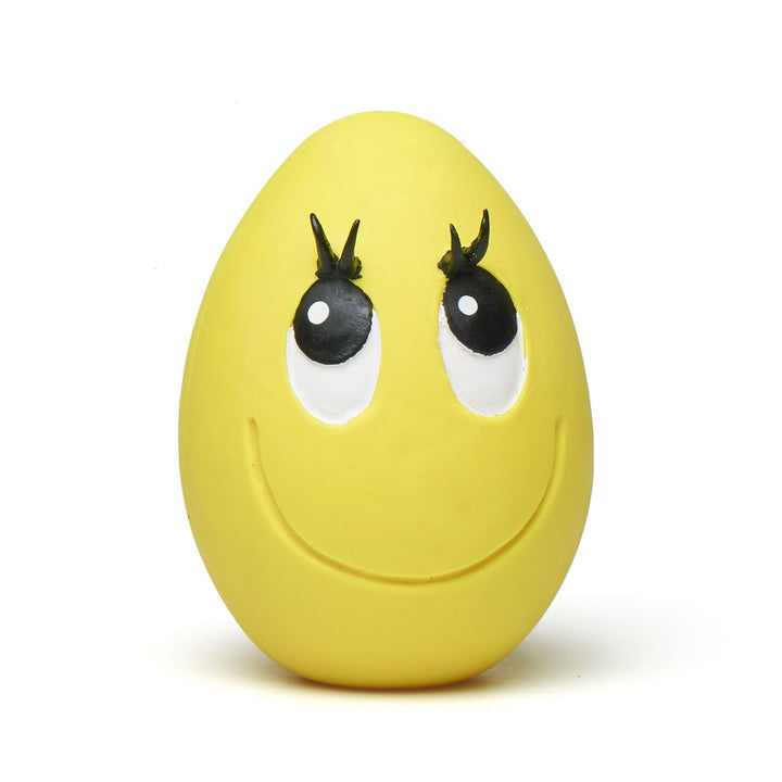 Juguete para perro Lanco Original Egg tamaño L amarillo clásico de caucho natural con pito