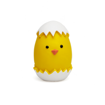 Juguete para perro Lanco Original Egg tamaño L diseño pollito amarillo de caucho natural con pito