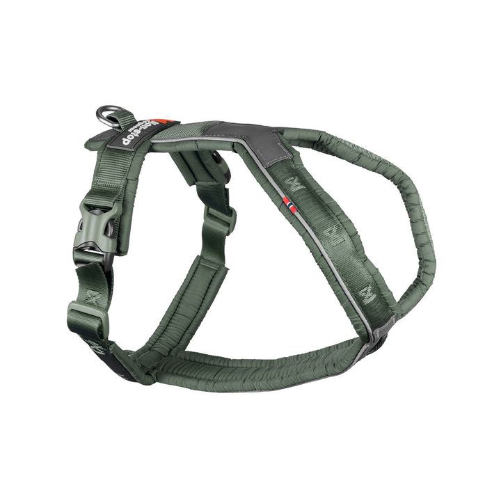 arnés para perro Non-stop Dogwear Line Harness 5.0 color verde, ligero y ajustable