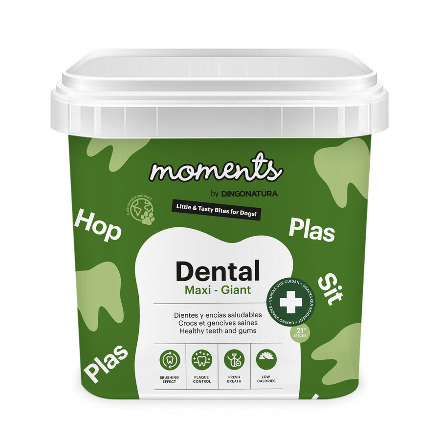 Snacks dentales Moments Dog Dental Maxi-Giant con pollo fresco para perros grandes y gigantes