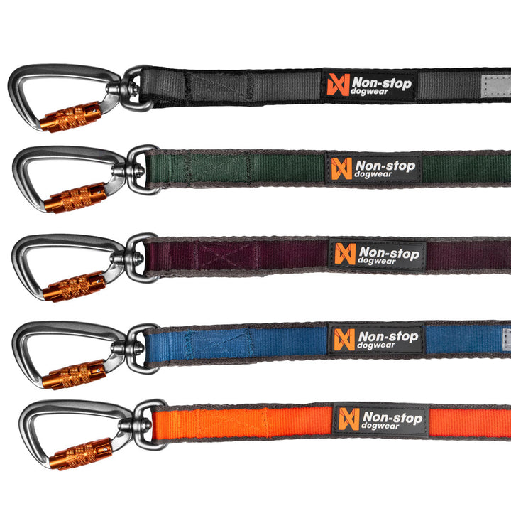 Correas Non-stop dogwear Move Leash en diferentes colores con reflectantes y mosquetón de seguridad