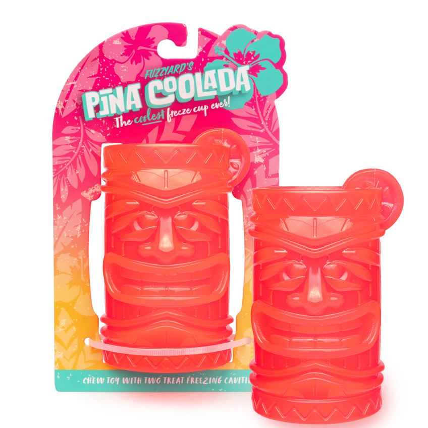 Juguete interactivo Pina Coolada Freeze de FuzzYard con doble cavidad para premios congelados
