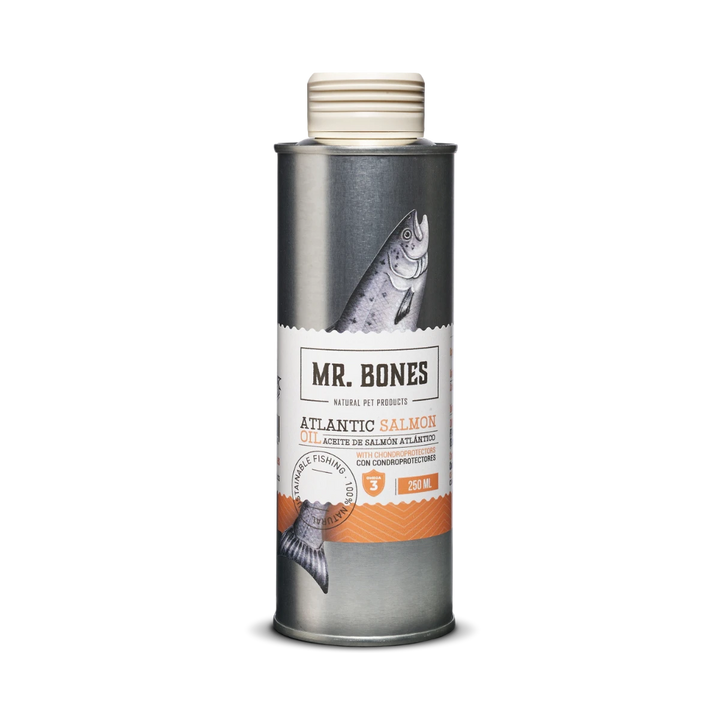 Aceite de salmón natural con condroprotectores para perros y gatos 250 ml – suplemento rico en Omega-3, glucosamina y condroitina