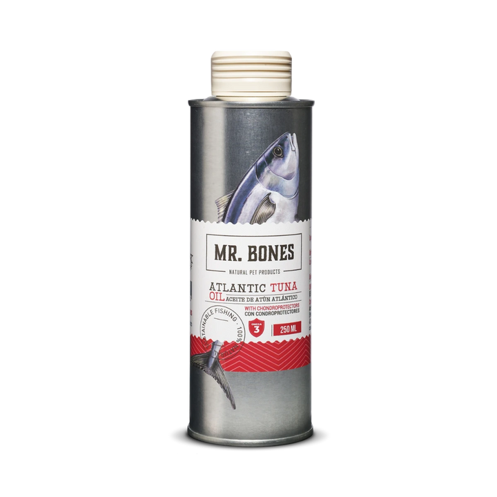 Aceite de atún atlántico natural para perros y gatos – suplemento con Omega-3, glucosamina y condroitina para articulaciones sanas.