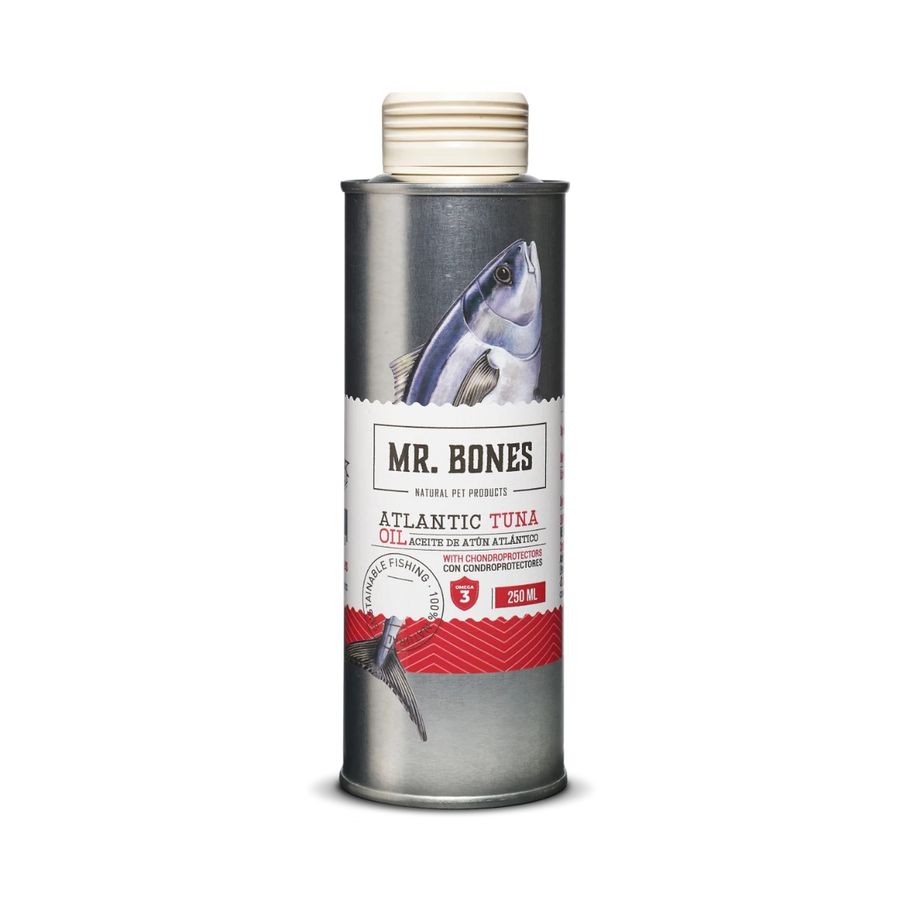 Aceite de atún atlántico natural para perros y gatos – suplemento con Omega-3, glucosamina y condroitina para articulaciones sanas.