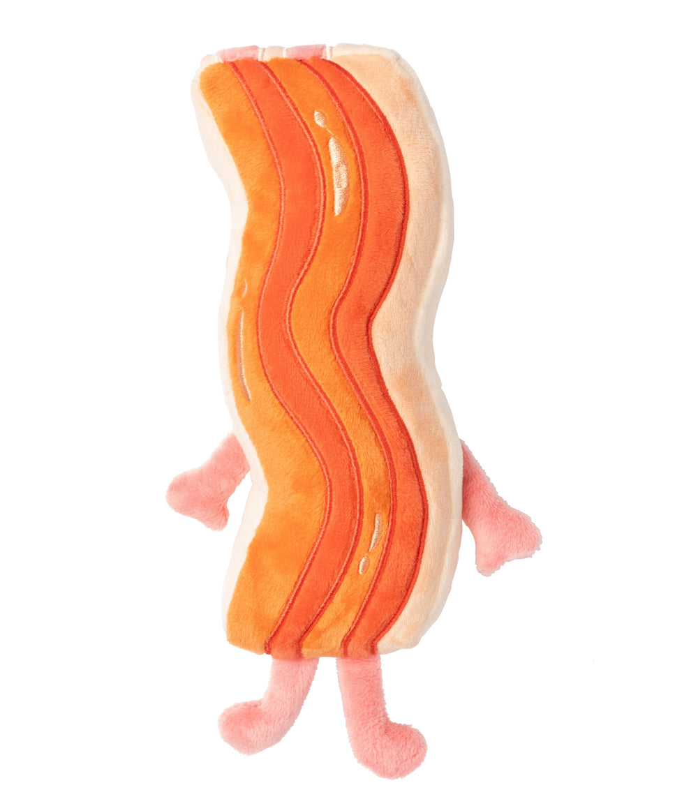 Juguete de bacon para perros BBQ Party, costuras reforzadas y materiales seguros