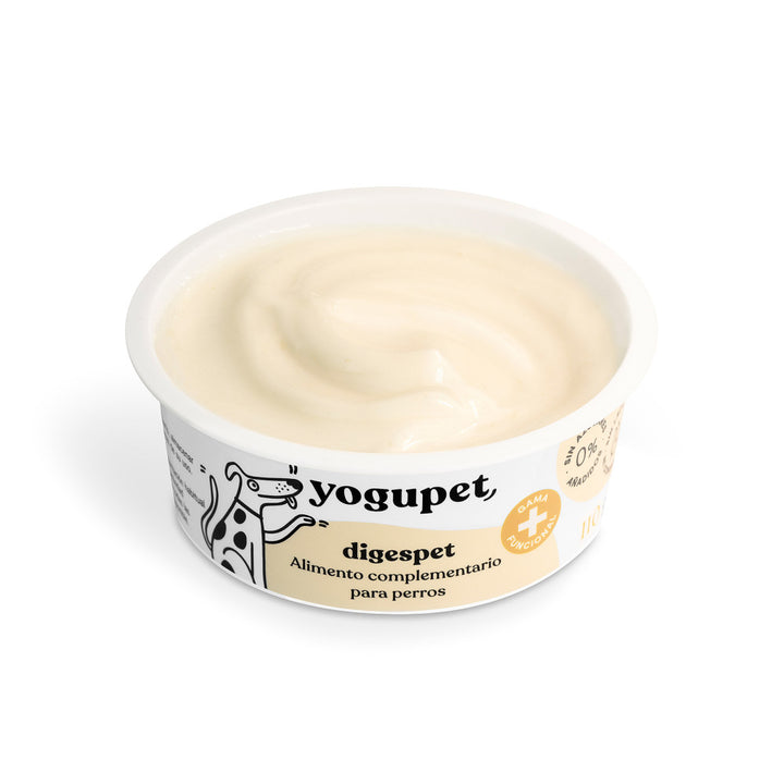 Textura del yogur funcional para perros Yogupet Digespet con aceite de oliva y lino