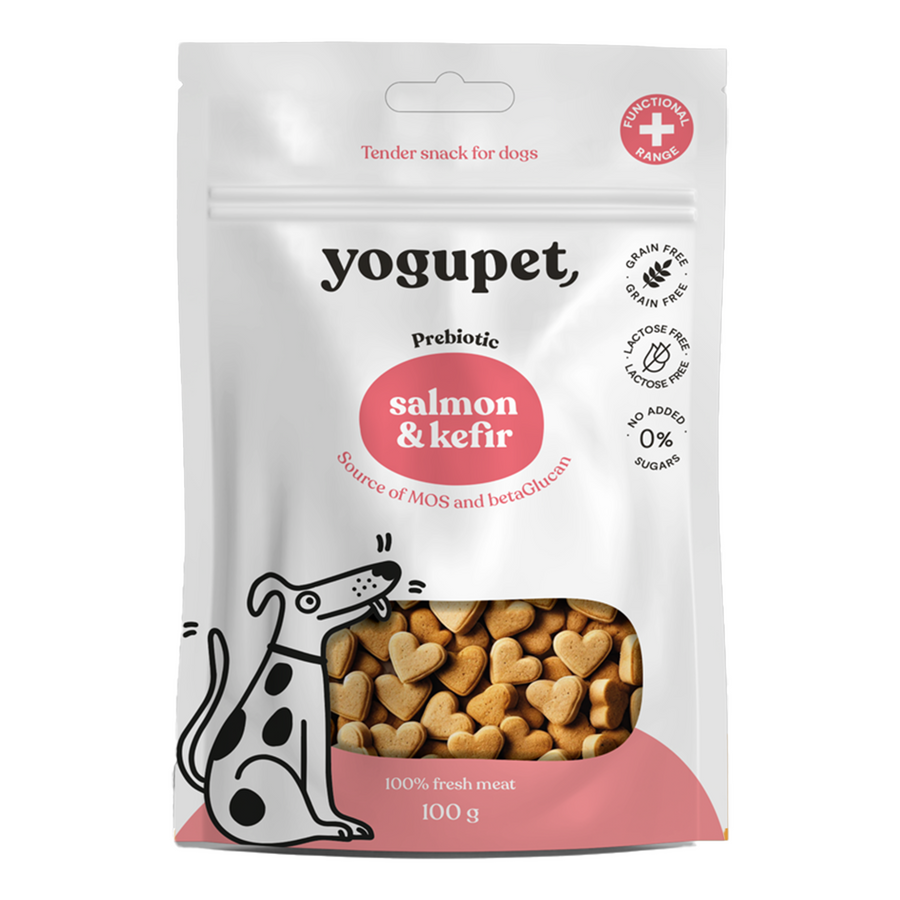 Mini snacks Yogupet para perros de salmón y pavo con kéfir y omega 3