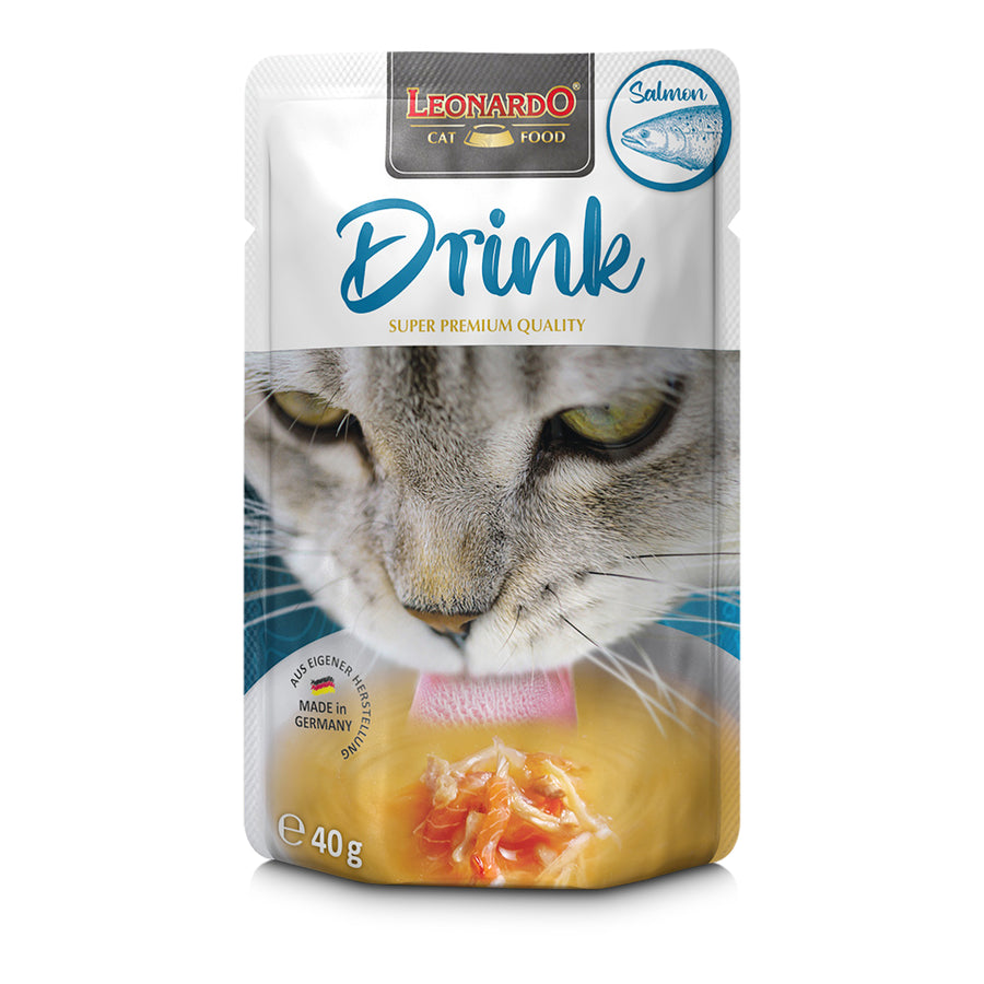 Leonardo Drink caldo de pollo y salmón para gatos en sobre de 40 g