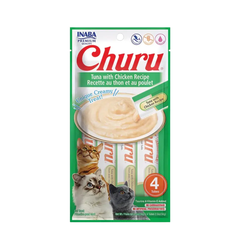 Pack de Ciao Churu Snack con  pollo para gatos 4 x 14 g