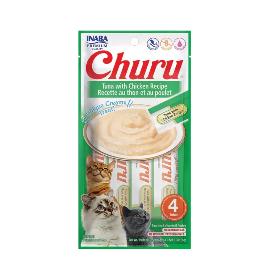 Pack de Ciao Churu Snack con  pollo para gatos 4 x 14 g