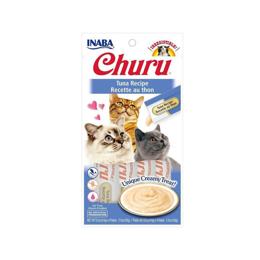 Pack de Ciao Churu Snack para gatos sabor atún en 4 tubos 14 g