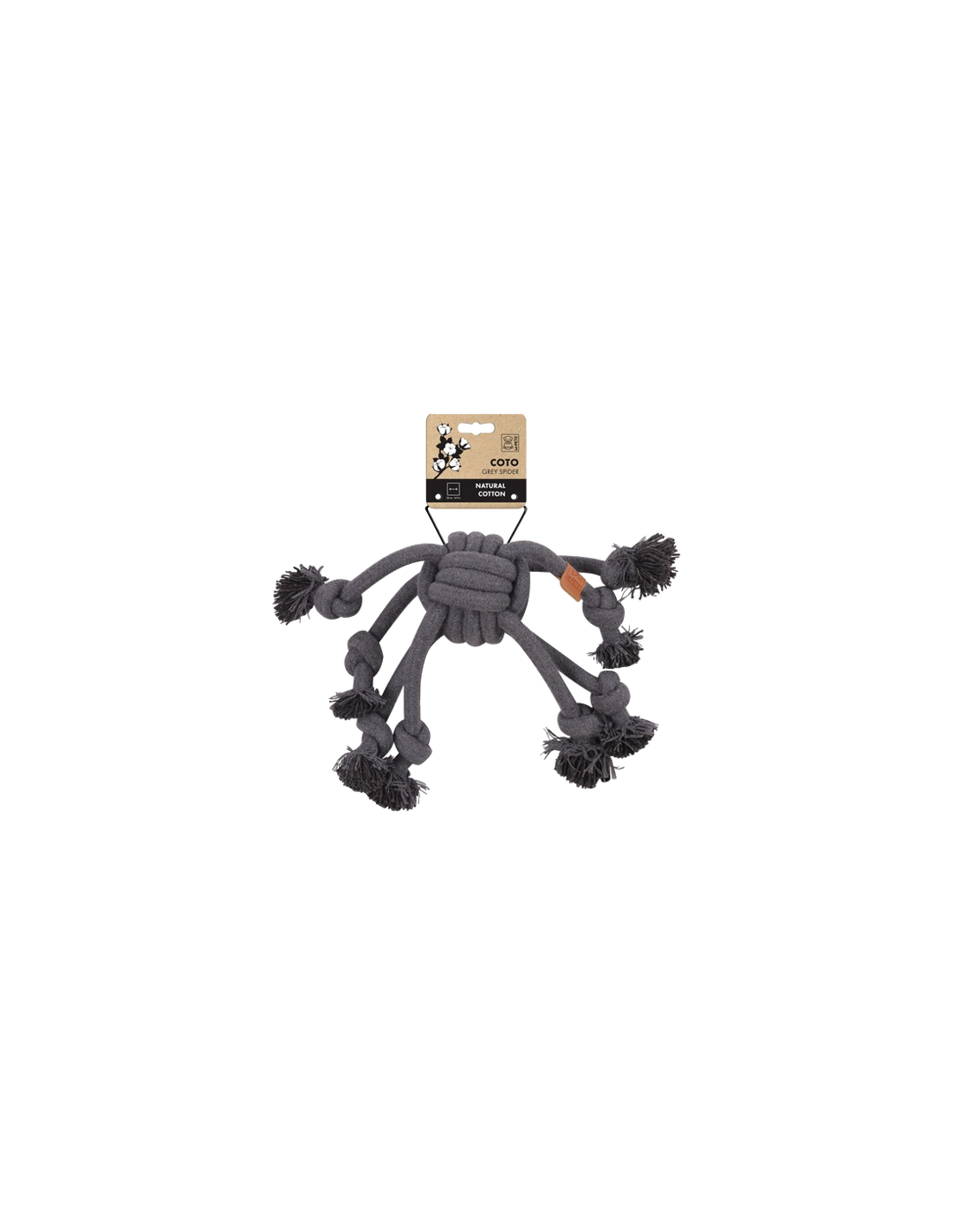 Coto Araña – Juguete de cuerda algodón natural resistente