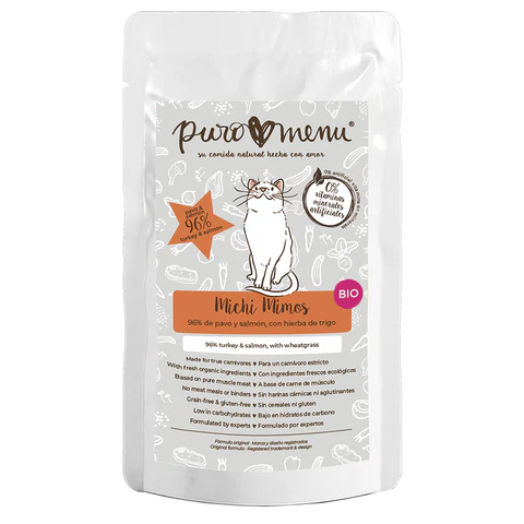Puro Menú Michi Mimos BIO (Pavo y Salmón)100G