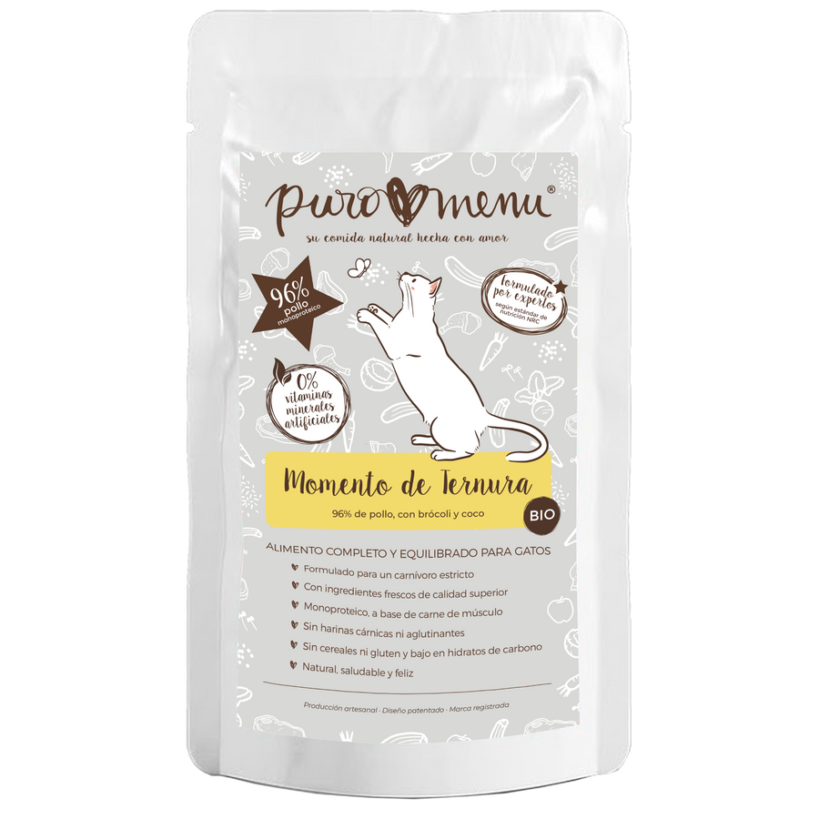 sobre de comida humeda completa momento de ternura de puro menú